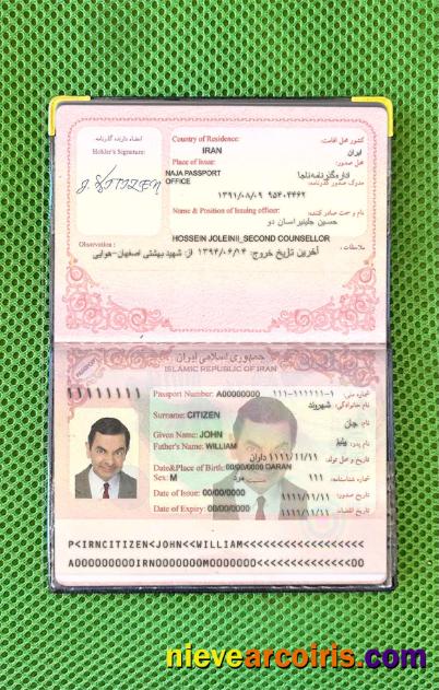 Iran passport (2007-2014) photolook